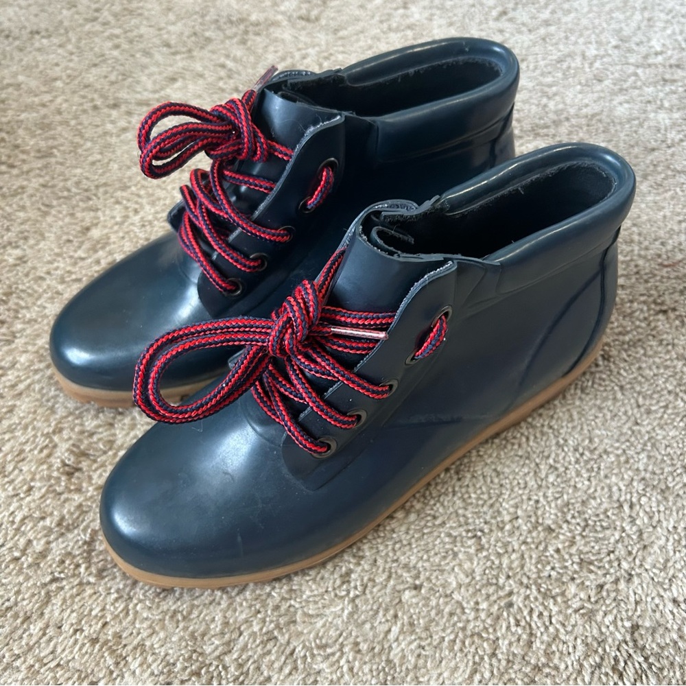 Lands End Women’s Vintage Rubber Duck Rain Boots - Size 7